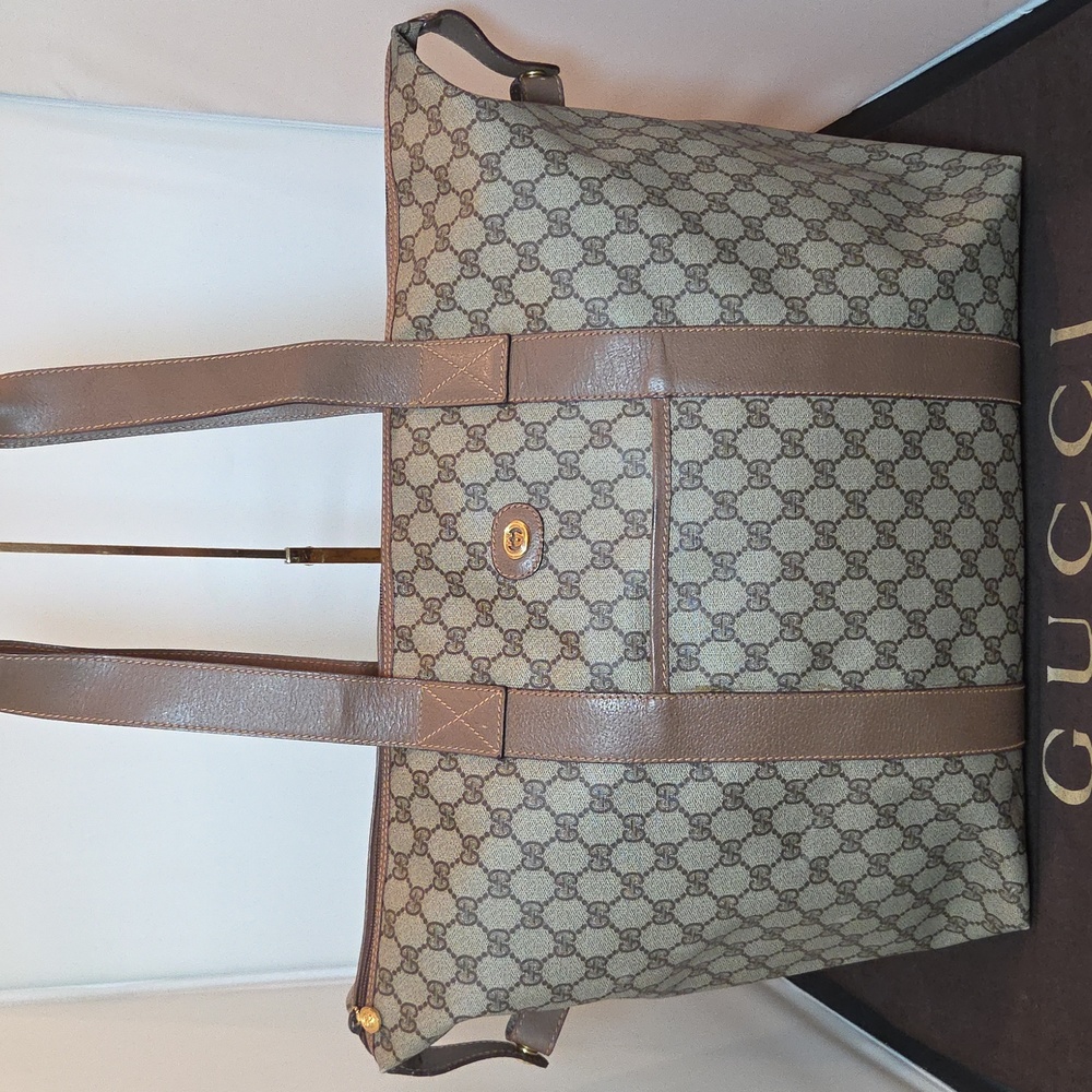 GUCCI 1980s Ultra Rare collectable GG Supreme Travel Tote excellent condition